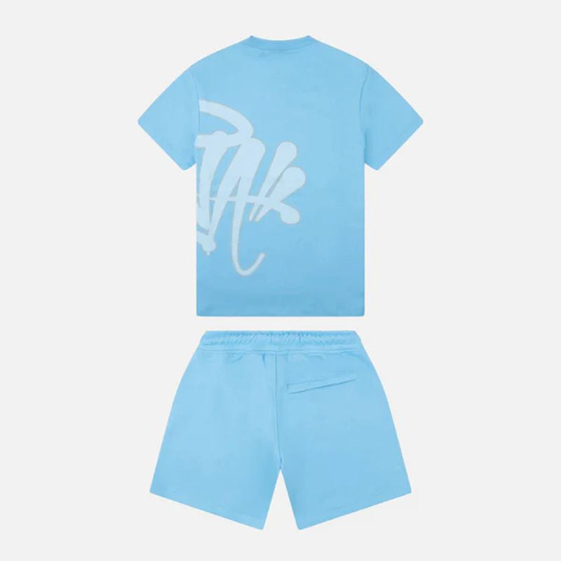 Syna World T-Shirt & Shorts Logo Set - Blue