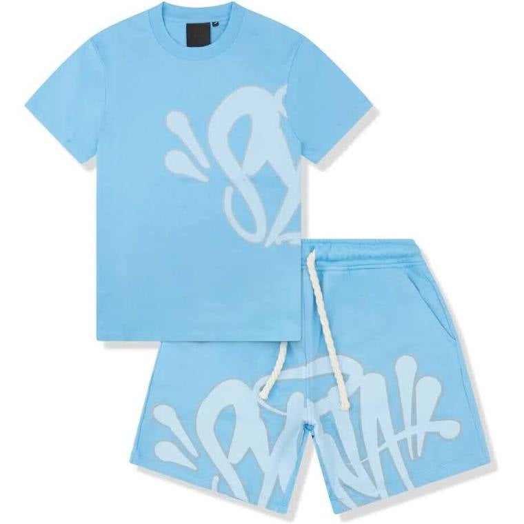 Syna World Logo T Shirt & Short Set Blue STRT SPLY