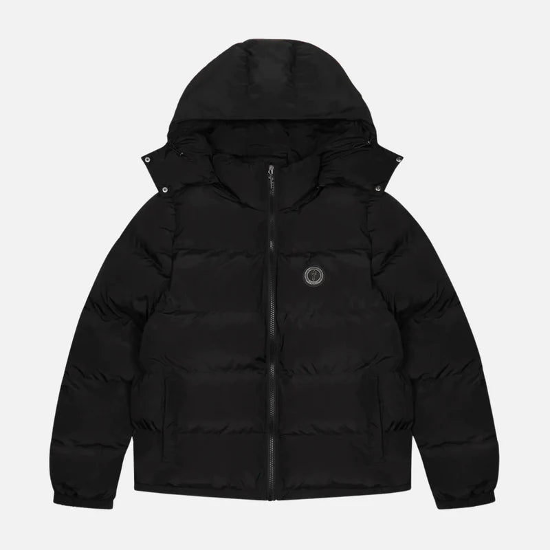 Trapstar Irongate Detachable Hooded Puffer Jacket - Blackout Edition