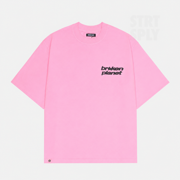 Broken Planet Star Logo T-Shirt - Bubble Gum Pink