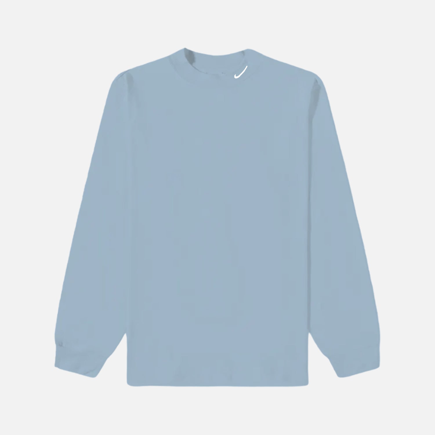 Nike Swoosh Mock Long Sleeve Shirt - Mid Blue