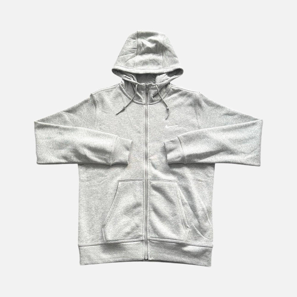 Nike Club Zip-Up Hoodie - Heather Grey