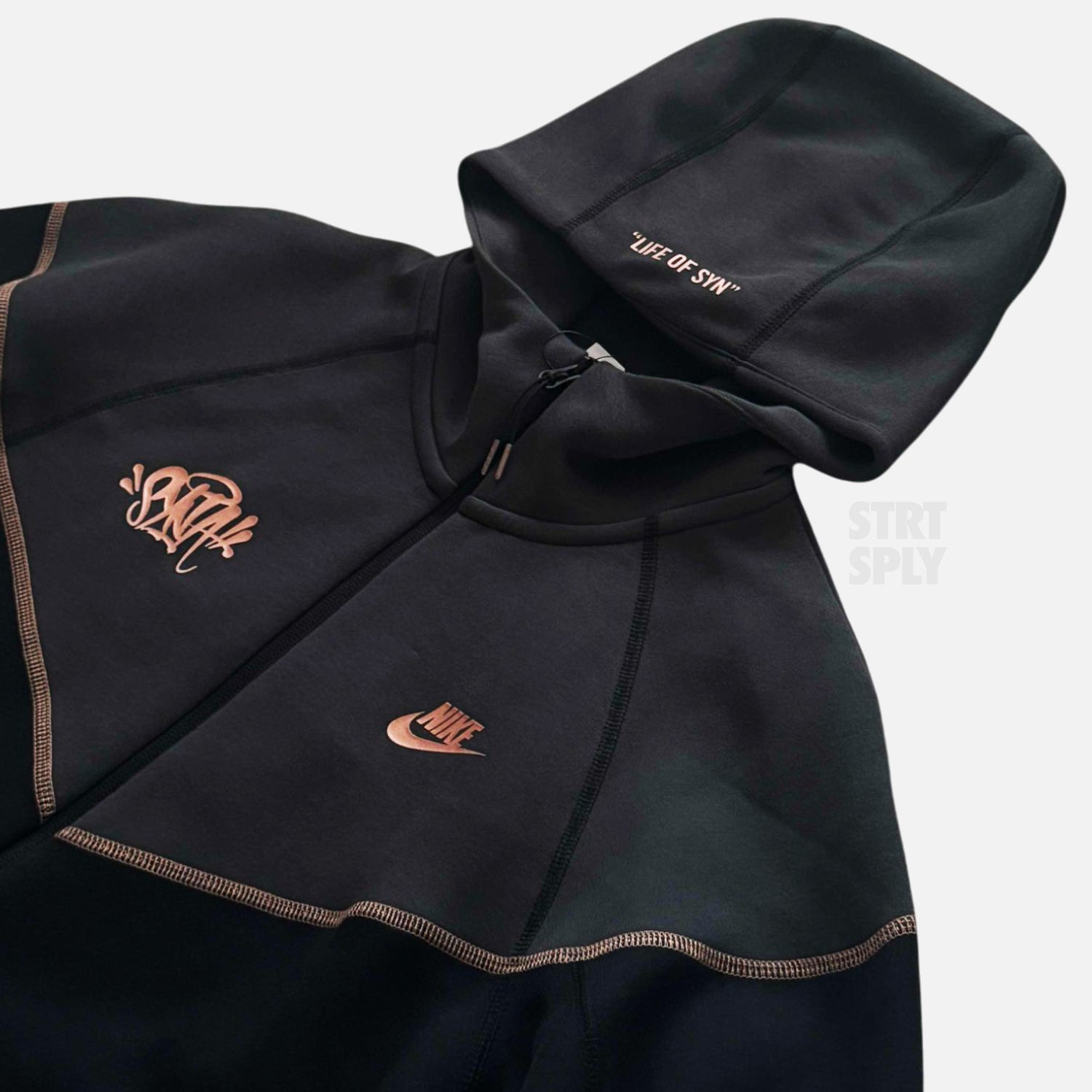 Nike x Syna World Tech Fleece Zip-Up Hoodie - Black / Bronze