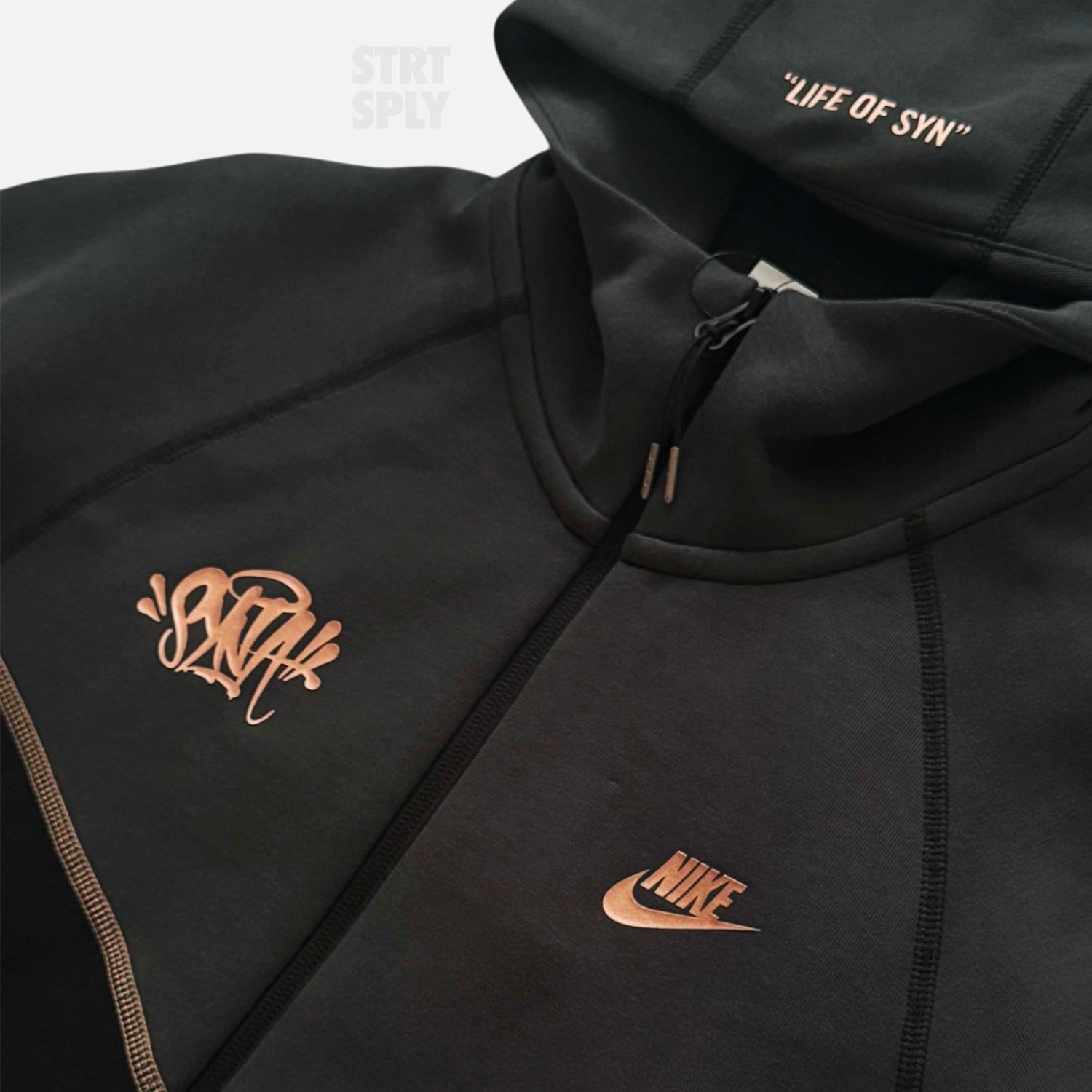 Nike x Syna World Tech Fleece Tracksuit - Black / Bronze