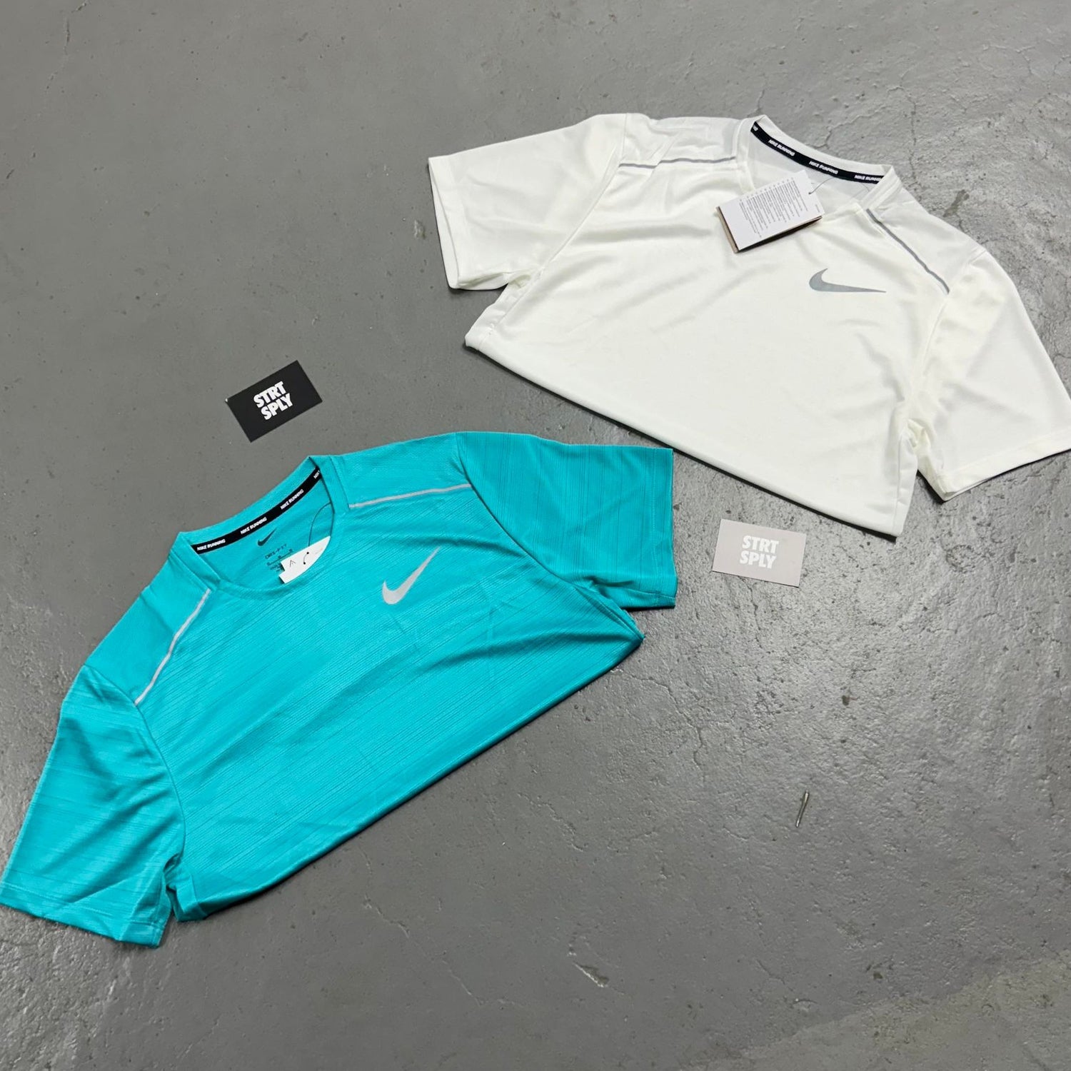 Nike Miler T-Shirt & Challenger Short Set - Aqua Blue