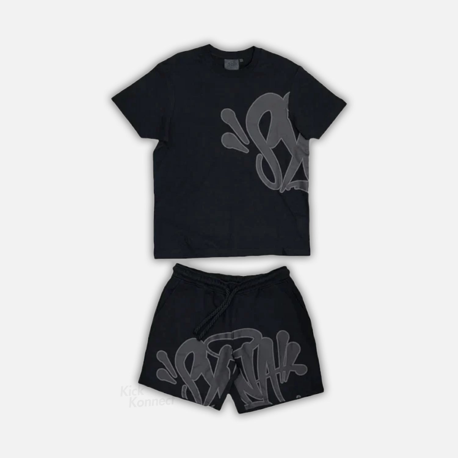 Syna World T-Shirt & Shorts Logo Set - Black / Grey
