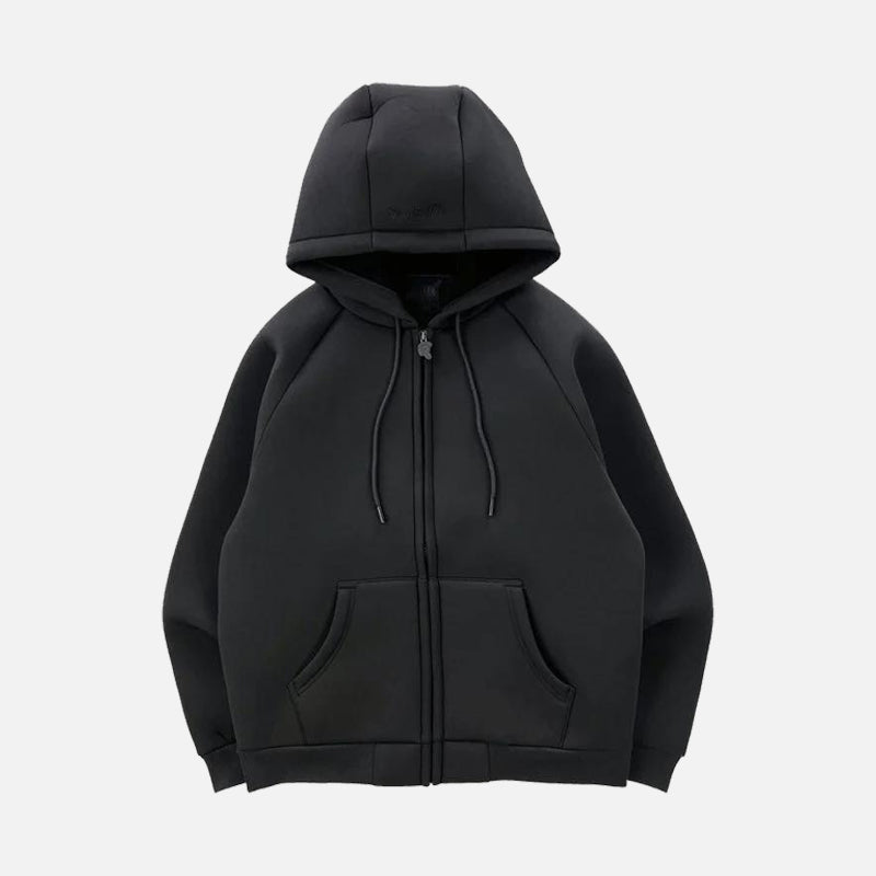 Syna World Neoprene Embossed Hoodie - Black