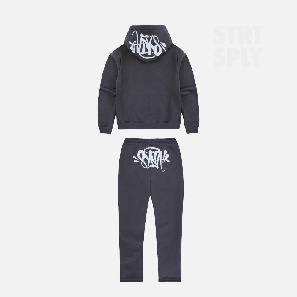 Syna World Logo Tracksuit - Dark Grey / White