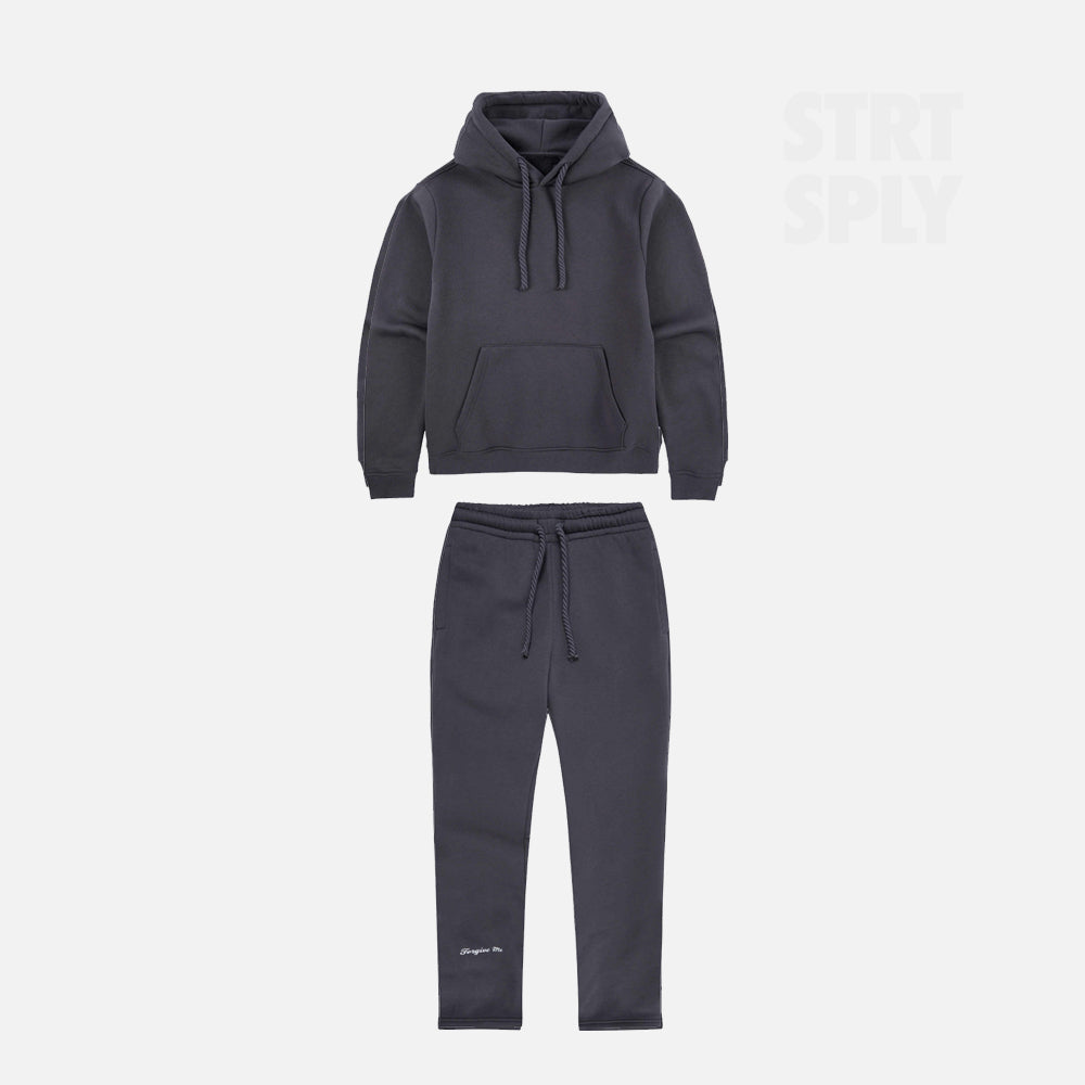 Syna World Logo Tracksuit - Dark Grey / White