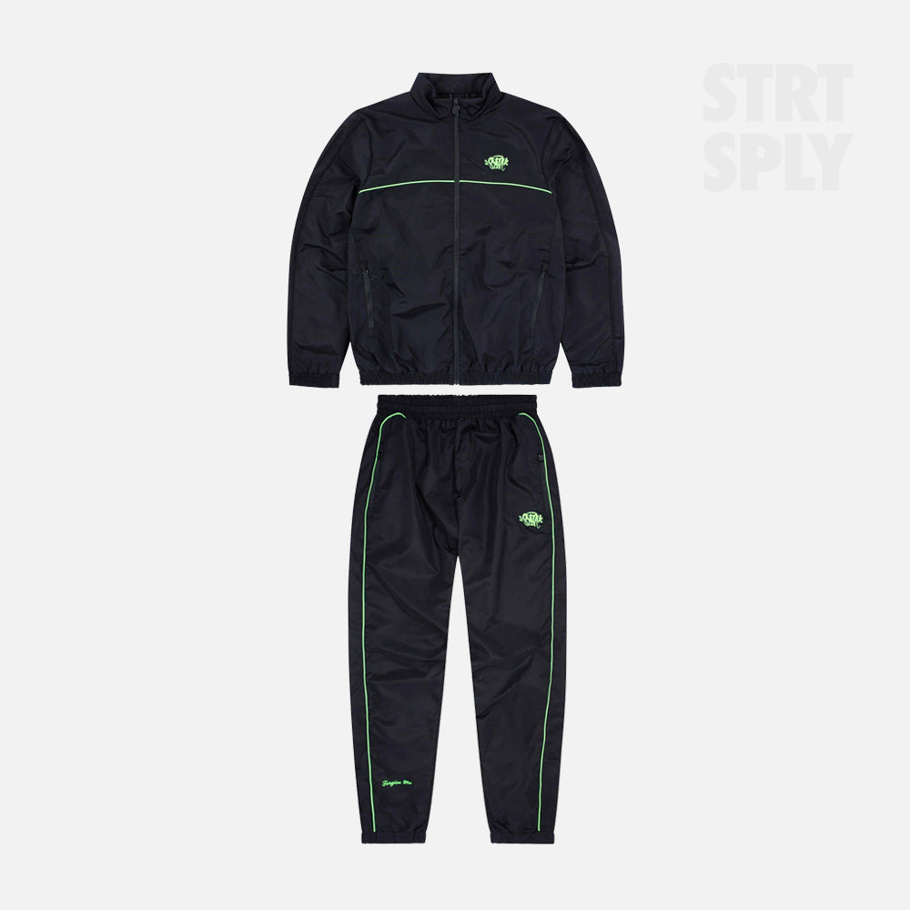 Syna Shell Syna World Logo Shell Tracksuit - Black / Green