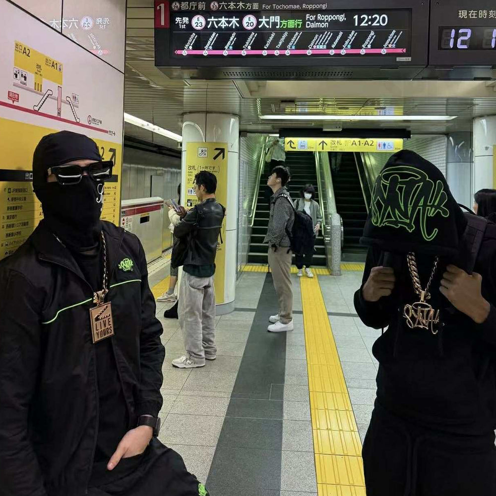 Syna World Logo Shell Tracksuit - Black / Green