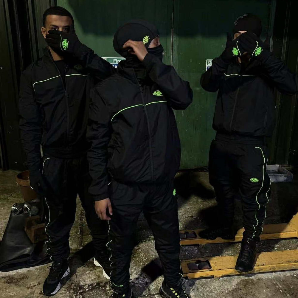 Syna World Logo Shell Tracksuit - Black / Green
