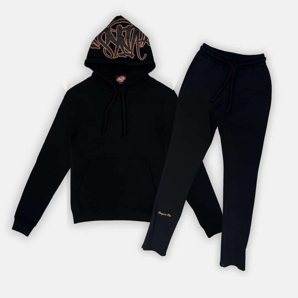 Syna World Logo Tracksuit - Black / Rose Gold