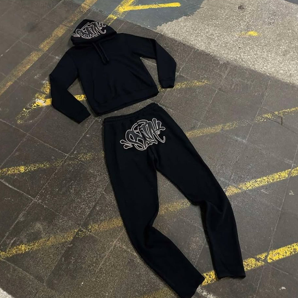 Syna World Logo Tracksuit - Black / Rose Gold