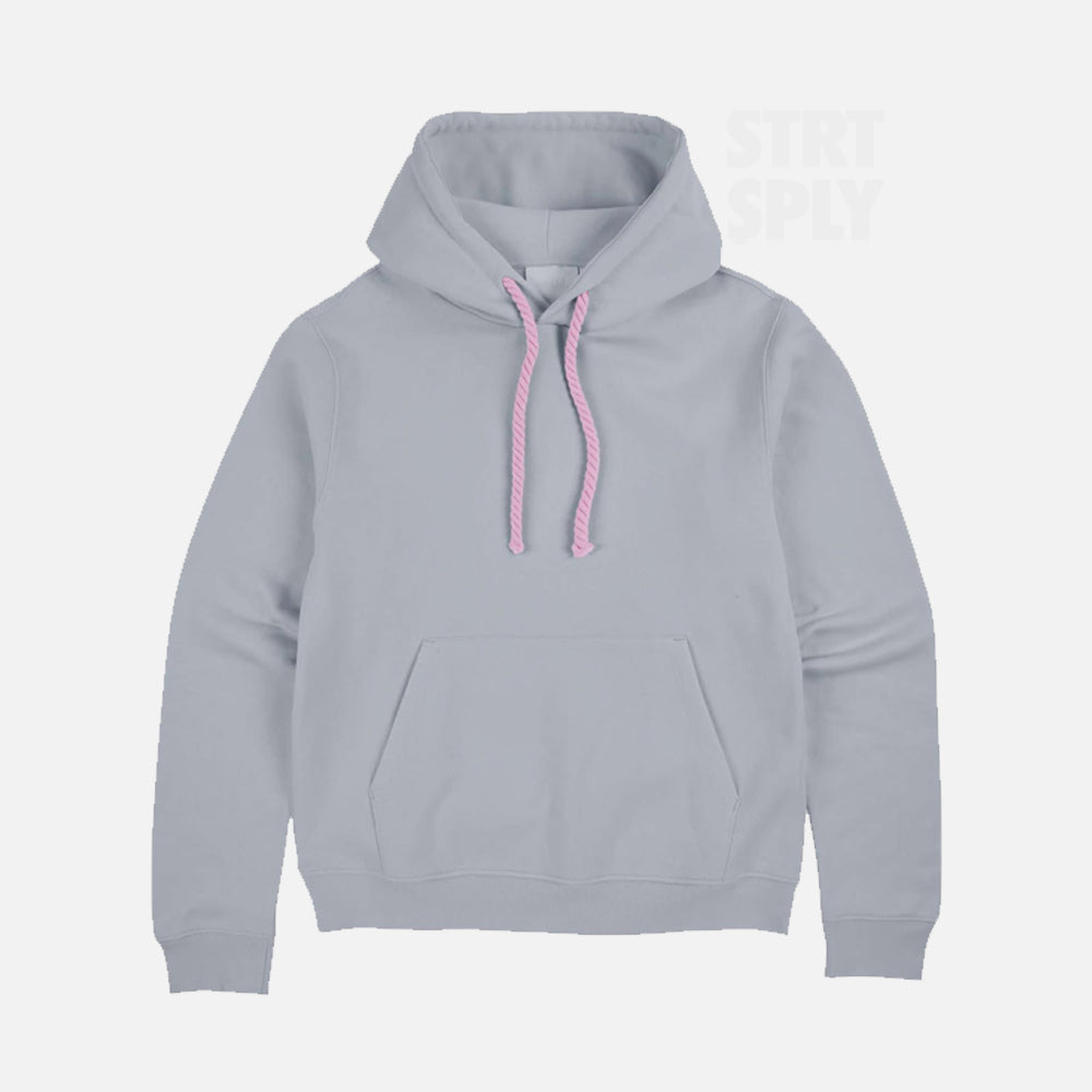 Syna World OG Rope Hoodie - Grey / Pink