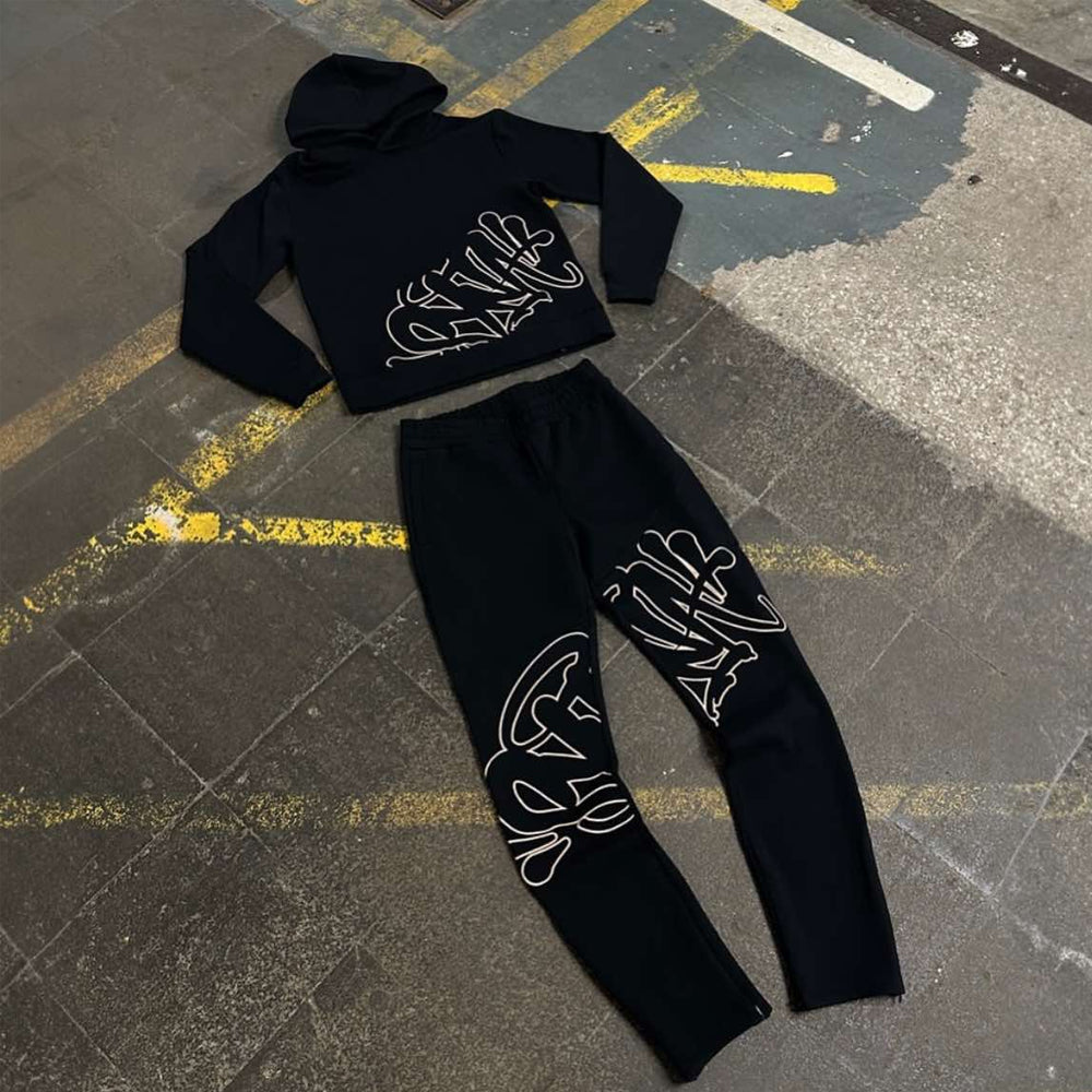 Syna World Logo Slice Tracksuit - Black / Rose Gold