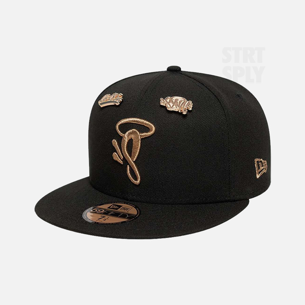 Syna World x New Era 9Fifty Snapback Cap - Black / Rose Gold