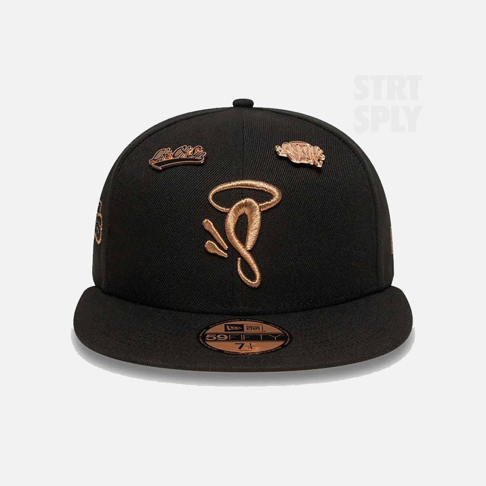 Syna World x New Era 9Fifty Snapback Cap - Black / Rose Gold