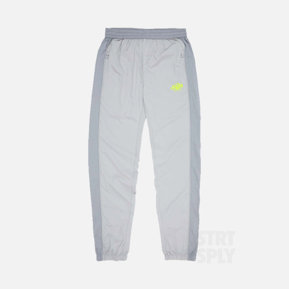 Syna World Logo Shell Tracksuit - Light Grey / Volt