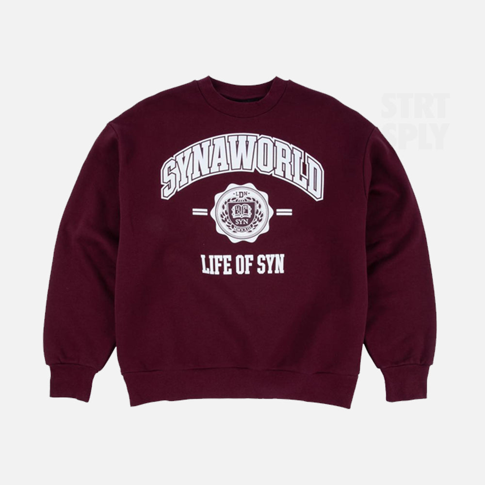 Syna World College Crew Sweater - Burgundy