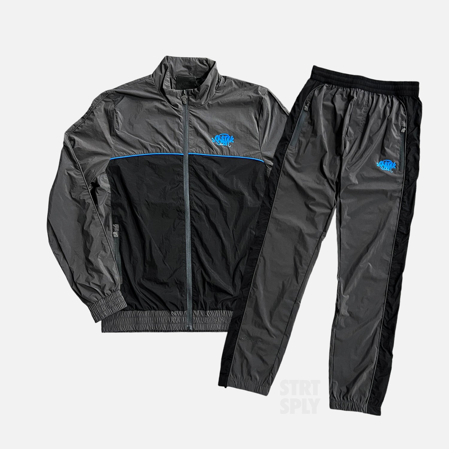 Syna Shell Syna World Logo Shell Tracksuit - Black / Grey / Blue