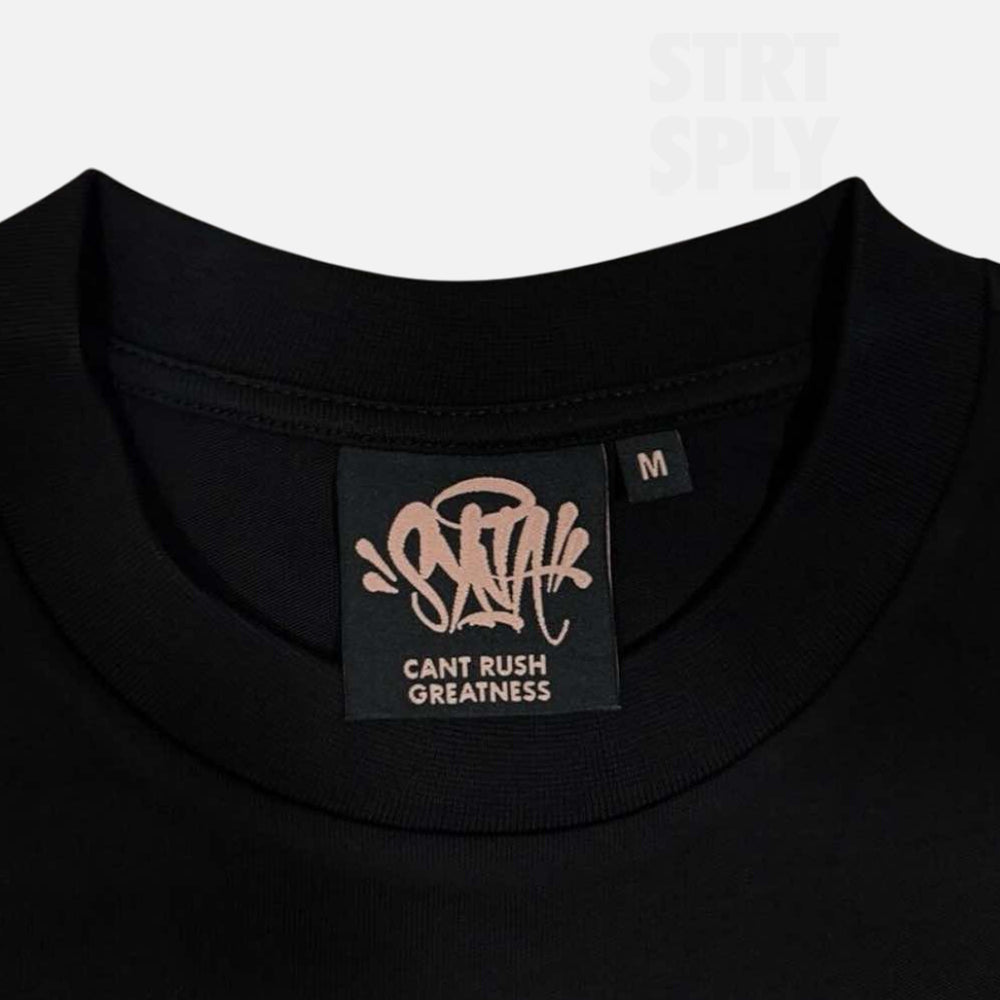 Syna World T-Shirt & Shorts Logo Set - Black / Rose Gold