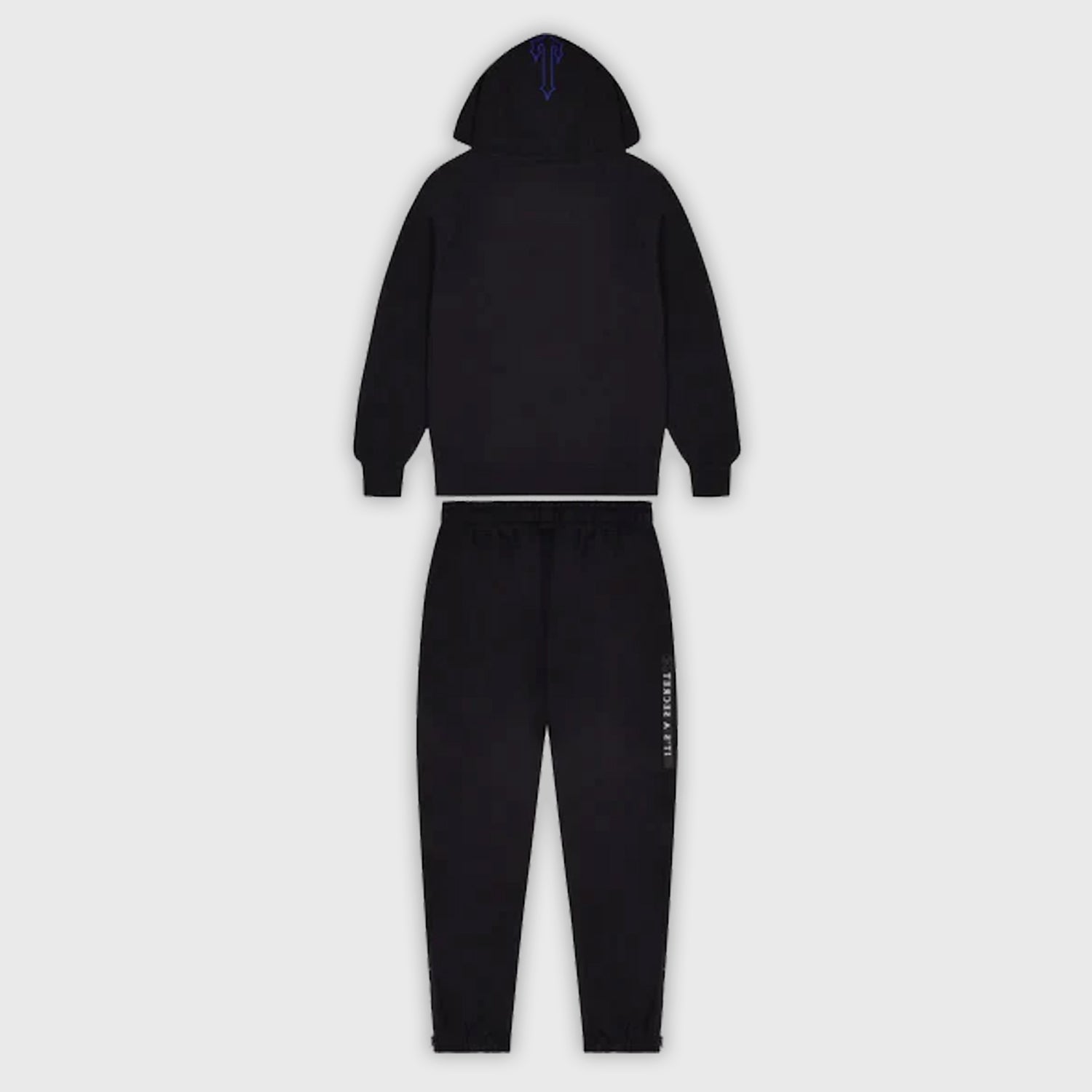 TRAPSTAR CHENILLE DECODED 2.0 HOODED TRACKSUIT 2.0 BLACK DAZZLING BLUE KICKKONNECT