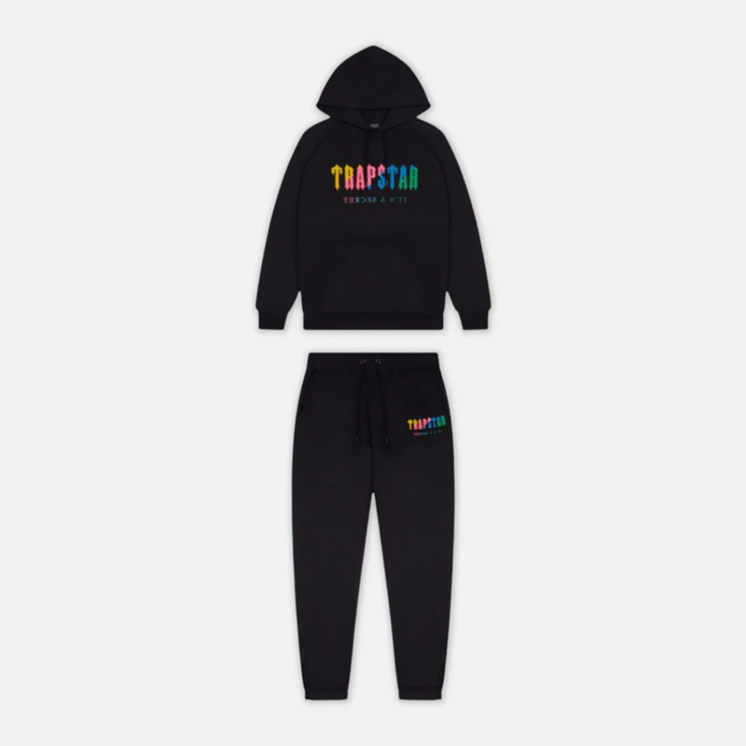 Trapstar Chenille Decoded Hooded Tracksuit - Black Candy Flavours