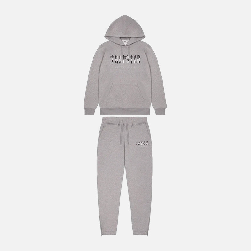 Trapstar Chenille Decoded Hooded Tracksuit - Grey Camo Edition