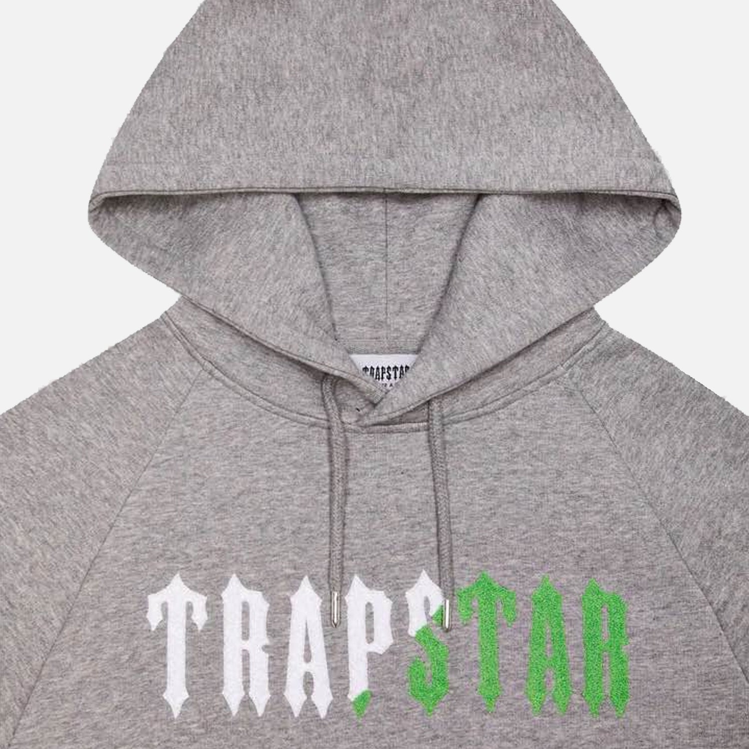 Trapstar Chenille Decoded Hooded Tracksuit - Grey / Green