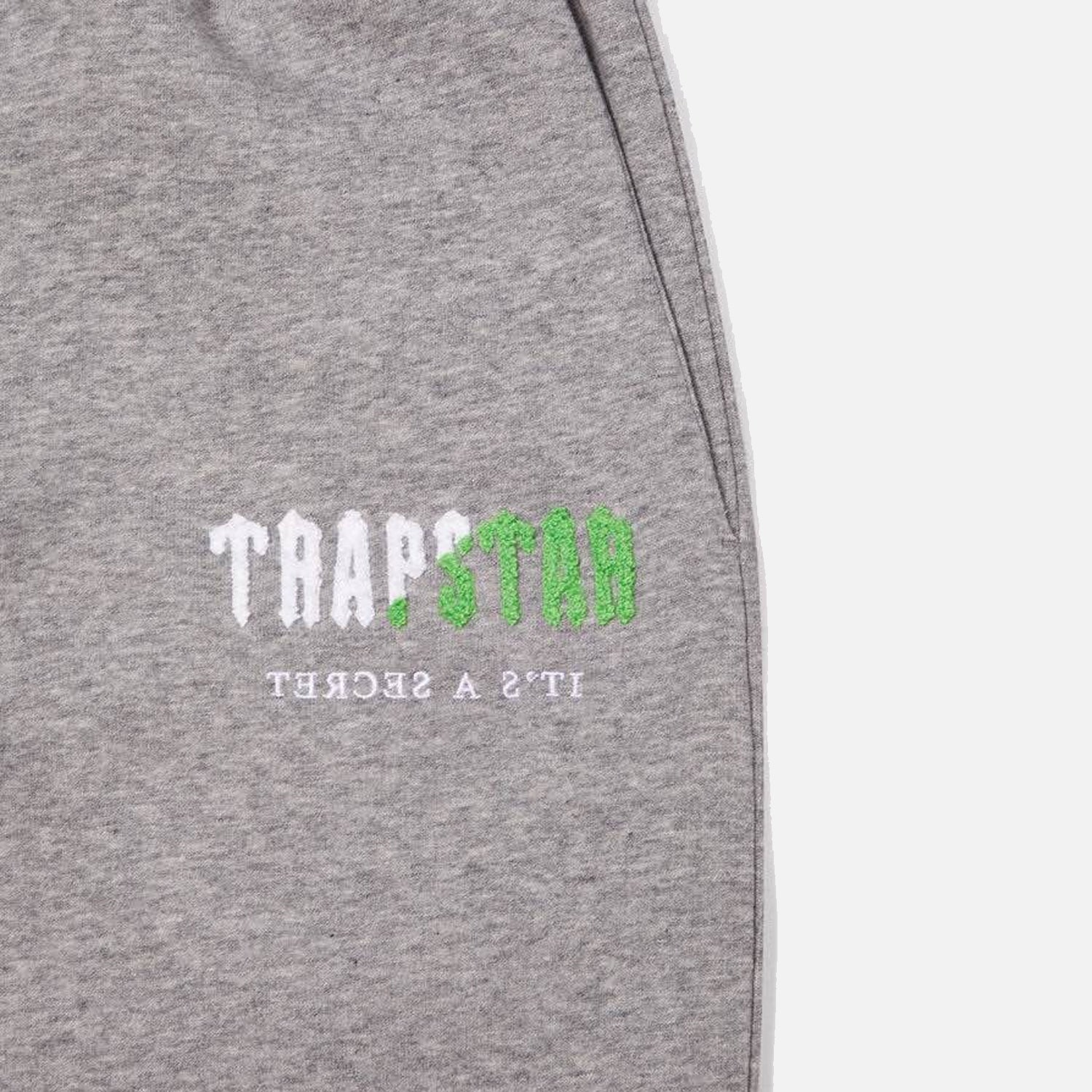 Trapstar Chenille Decoded Hooded Tracksuit - Grey / Green