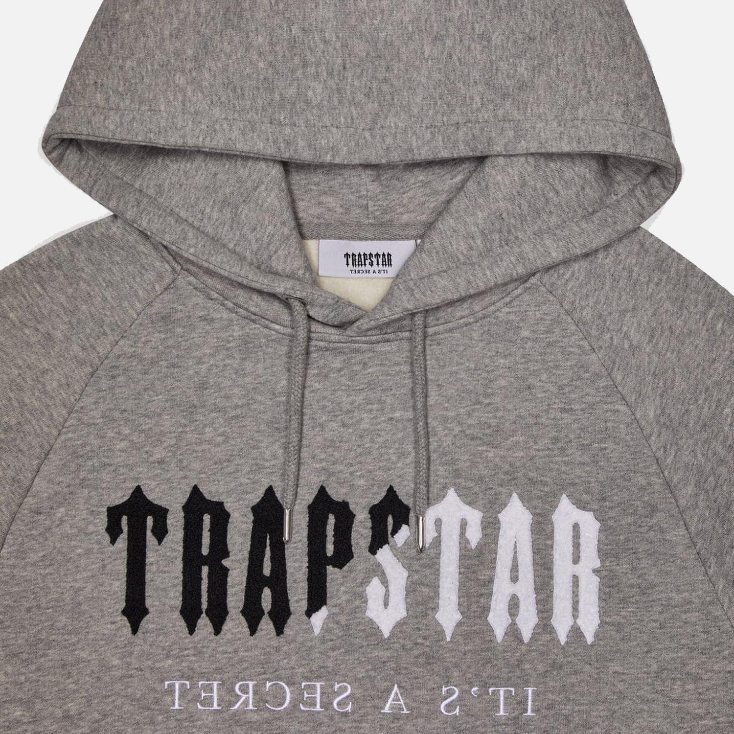 Trapstar Chenille Decoded Hooded Tracksuit - Grey / Black