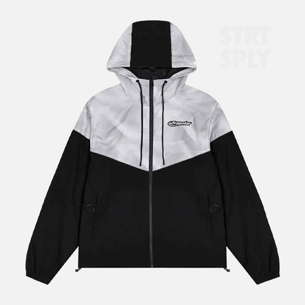 Trapstar Hyperdrive Contrast Shell Jacket - Black / Grey