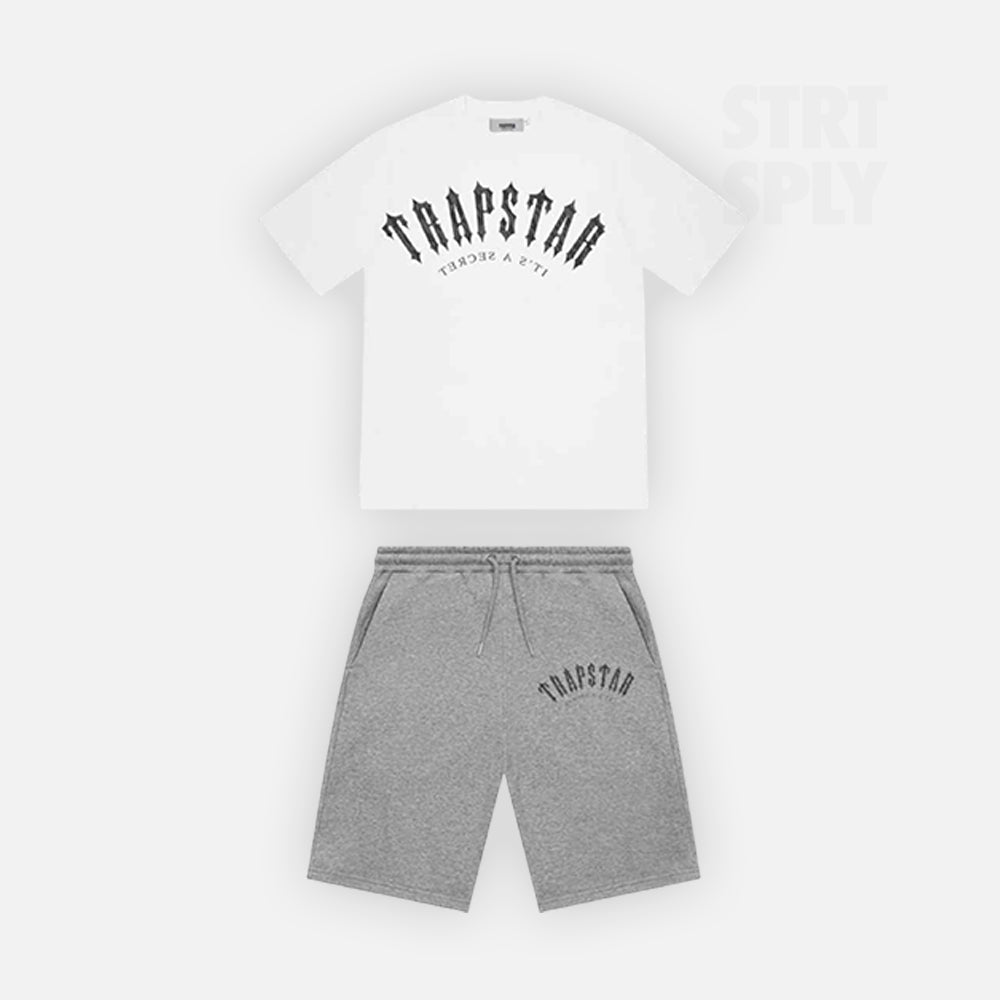 Trapstar Irongate Camo T-Shirt & Short Set - White / Grey