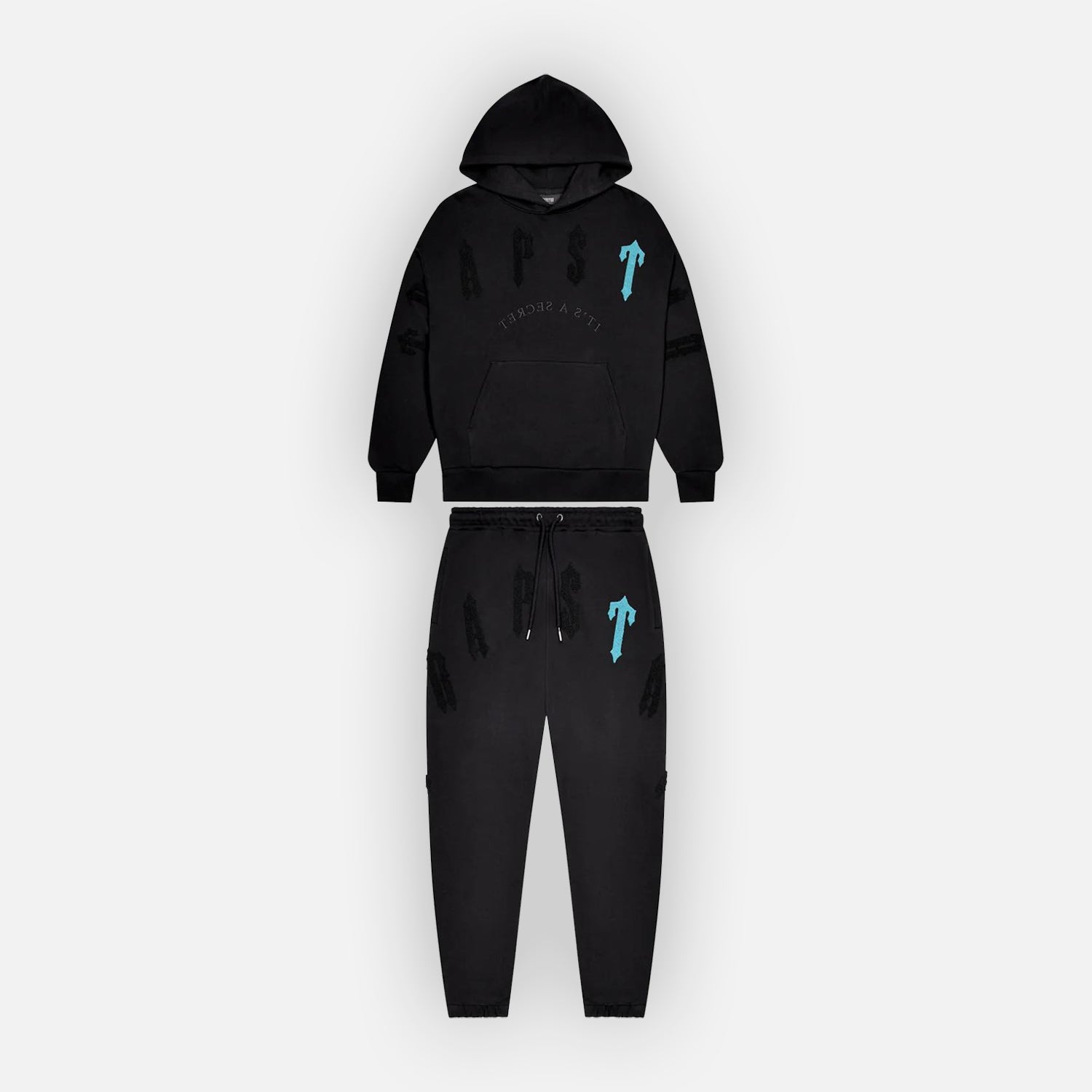 Trapstar Irongate Arch Chenille 2.0 Hooded Tracksuit - Black / Teal