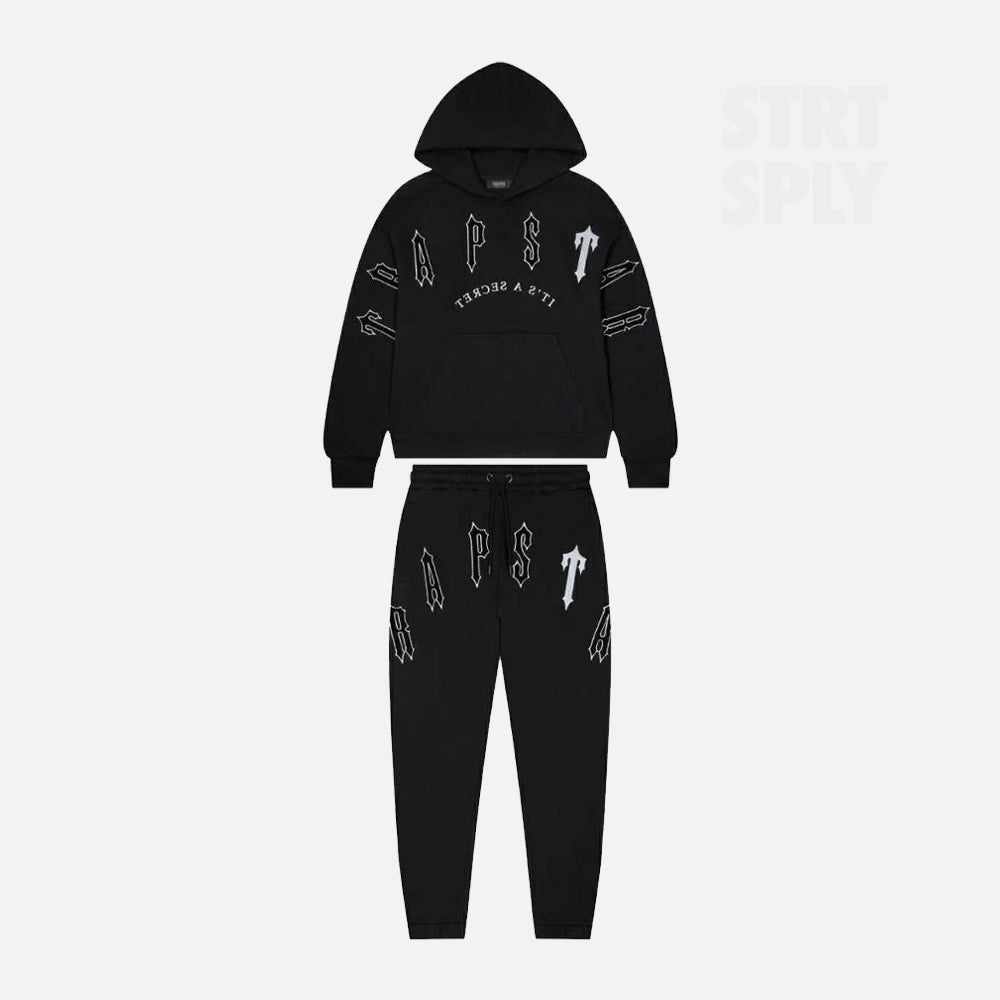 Trapstar Irongate Arch Chenille 2.0 Hooded Tracksuit - Black /White