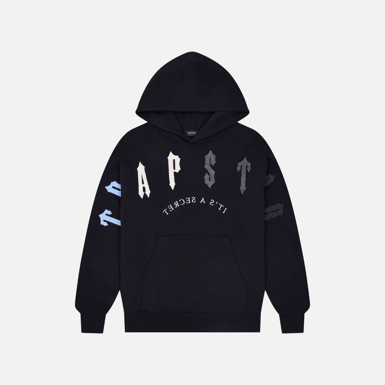 Trapstar Irongate Arch Chenille 2.0 Hooded Tracksuit - Black / Ice Blue