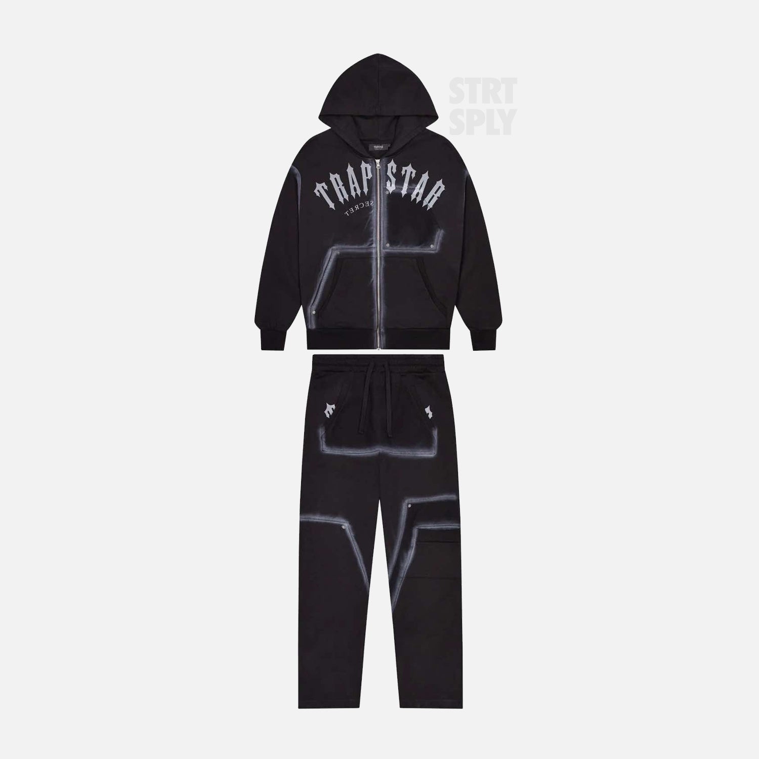 Trapstar Irongate Rivet 2.0 Tracksuit - Black / White