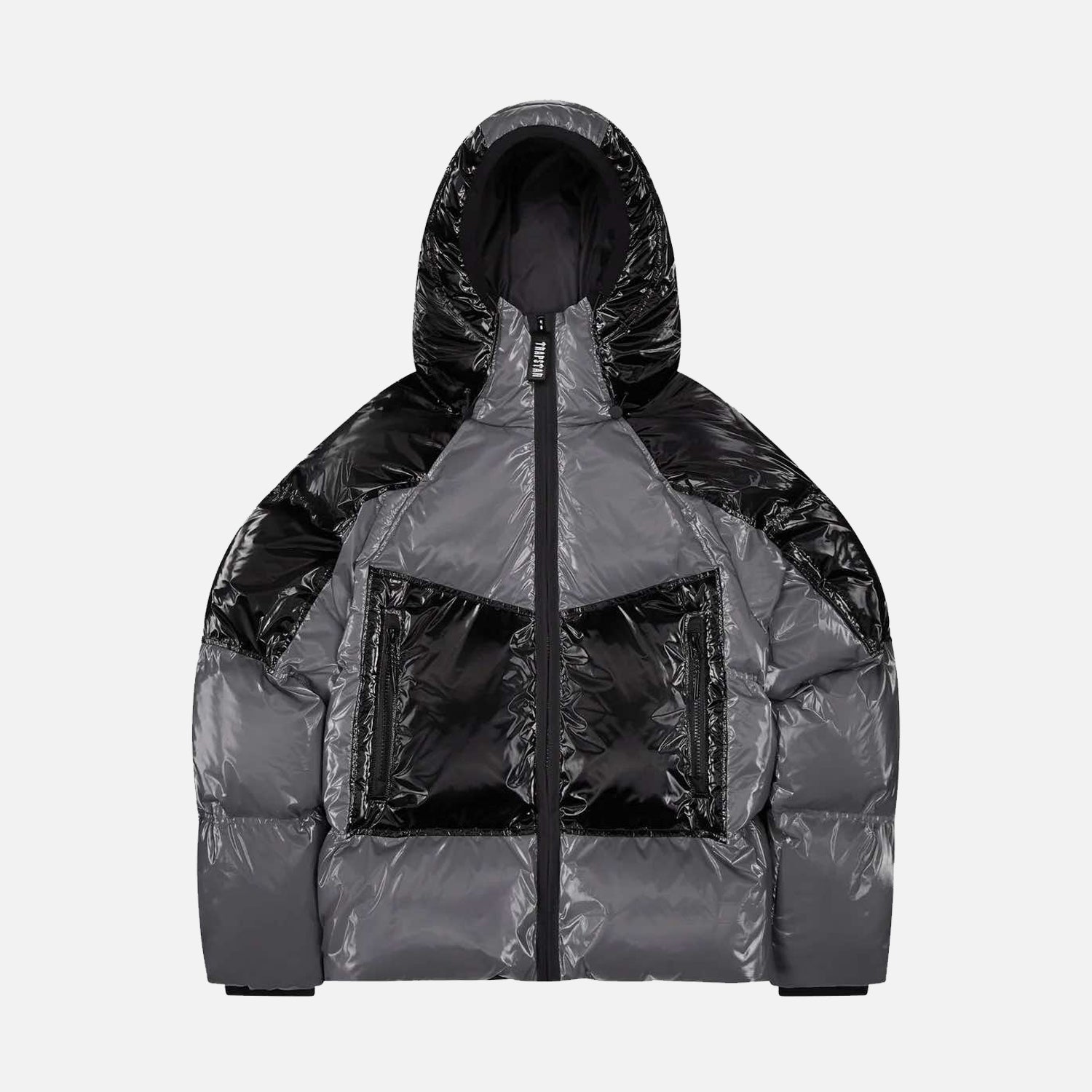 Trapstar Irongate T 2-Tone Puffer Jacket - Black / Grey