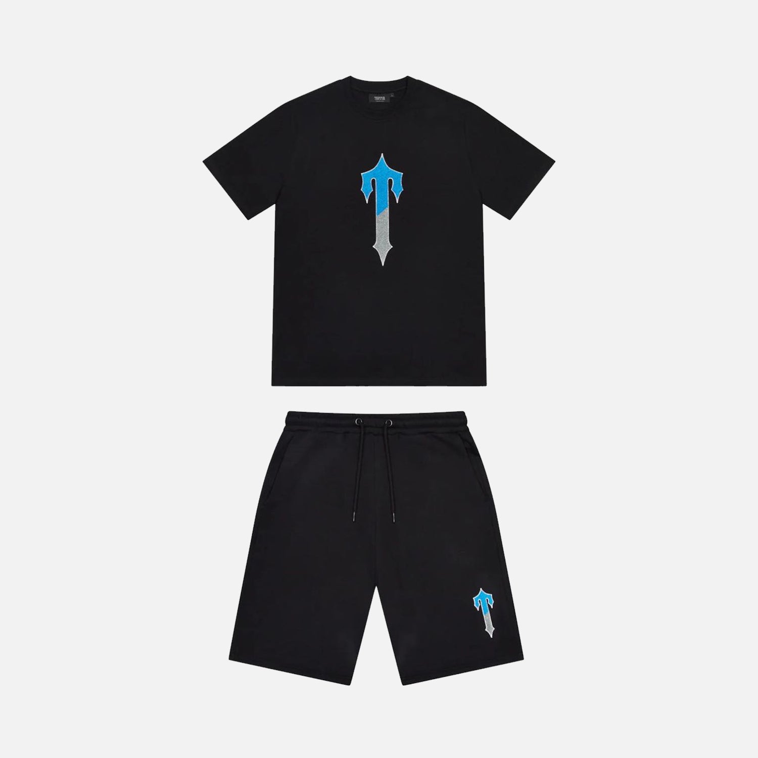 Trapstar Irongate T T-Shirt & Short Set - Black / Blue