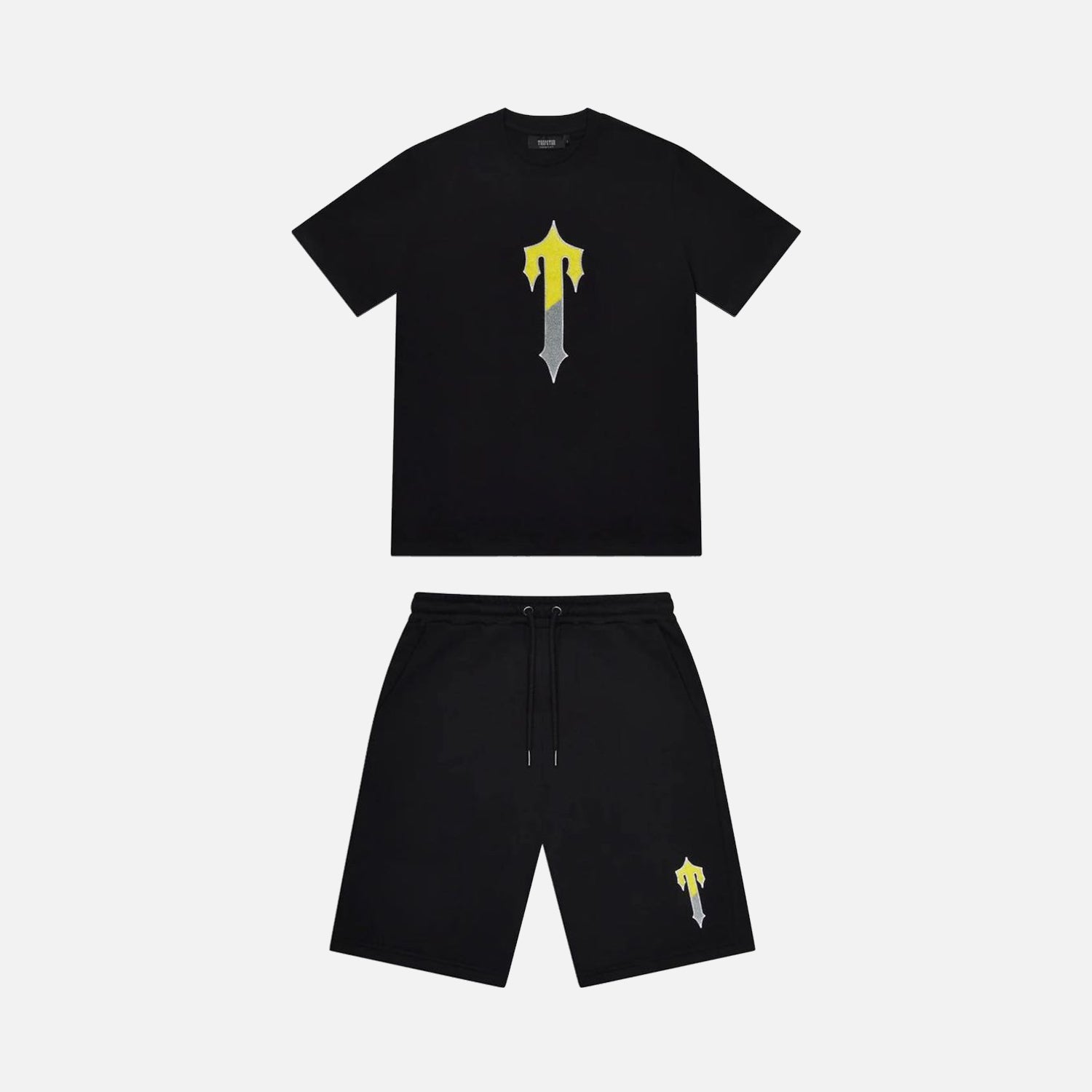 Trapstar Irongate T T-Shirt & Short Set - Black / Yellow