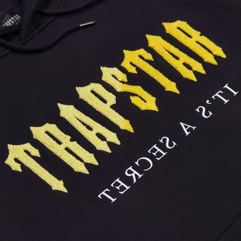 Trapstar Chenille Decoded Hooded Tracksuit - Black / Yellow