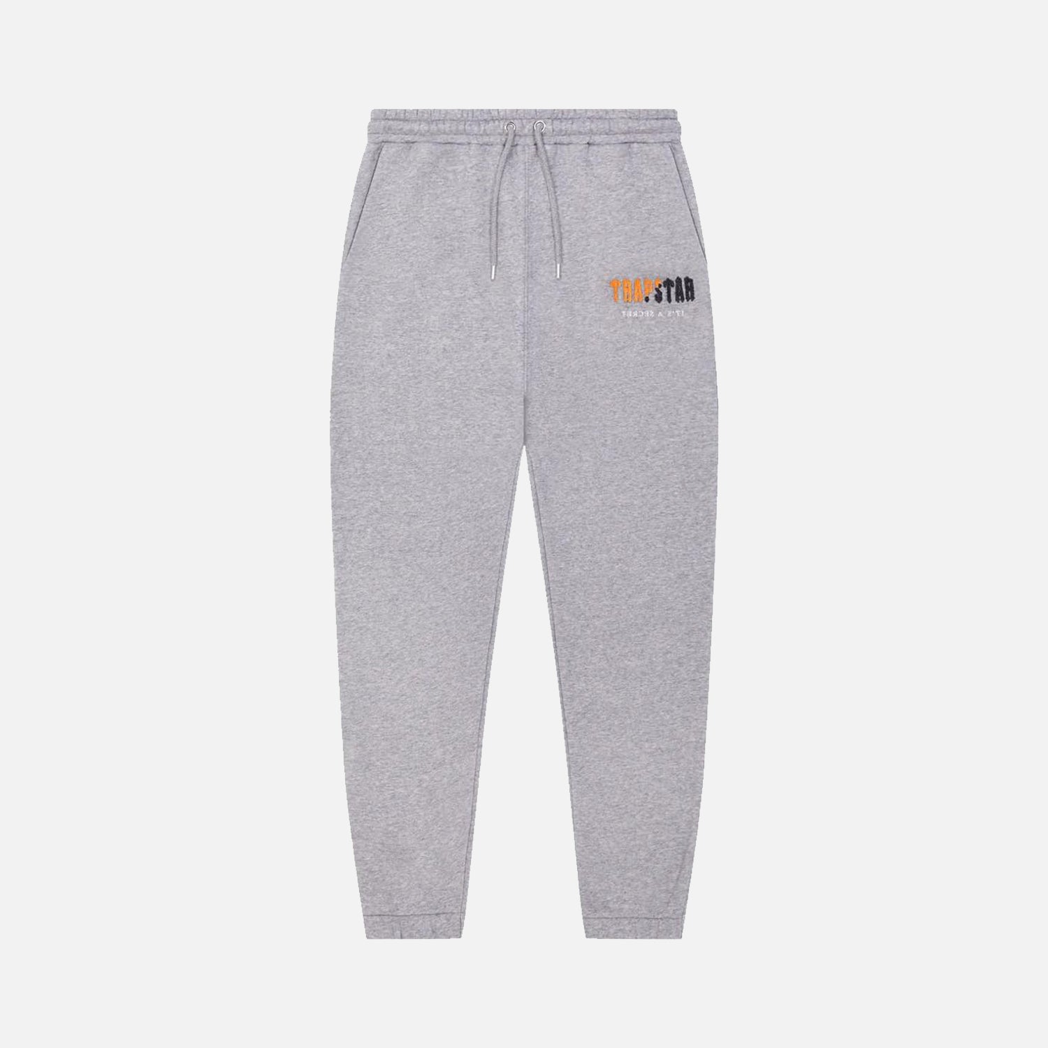 Trapstar Chenille Decoded Hooded Tracksuit - Grey / Orange