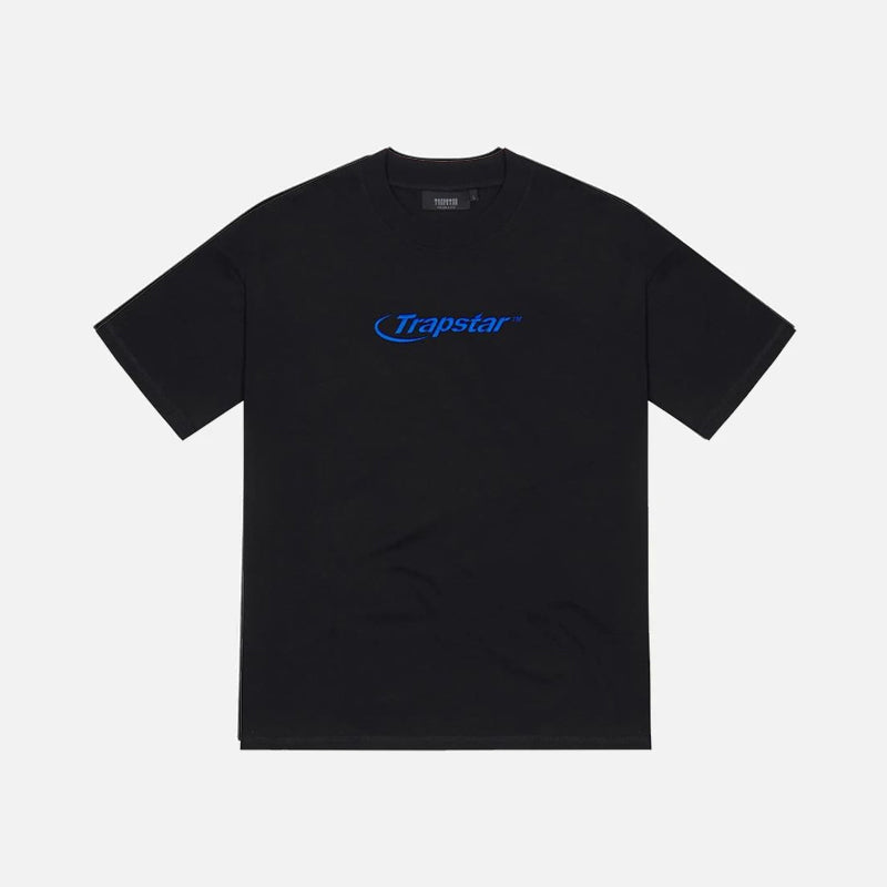 Trapstar Hyperdrive Embroided T-Shirt - Black / Blue
