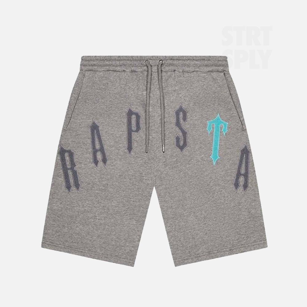 Trapstar Arch Chenille Decoded 2.0 Shorts - Grey / Blue