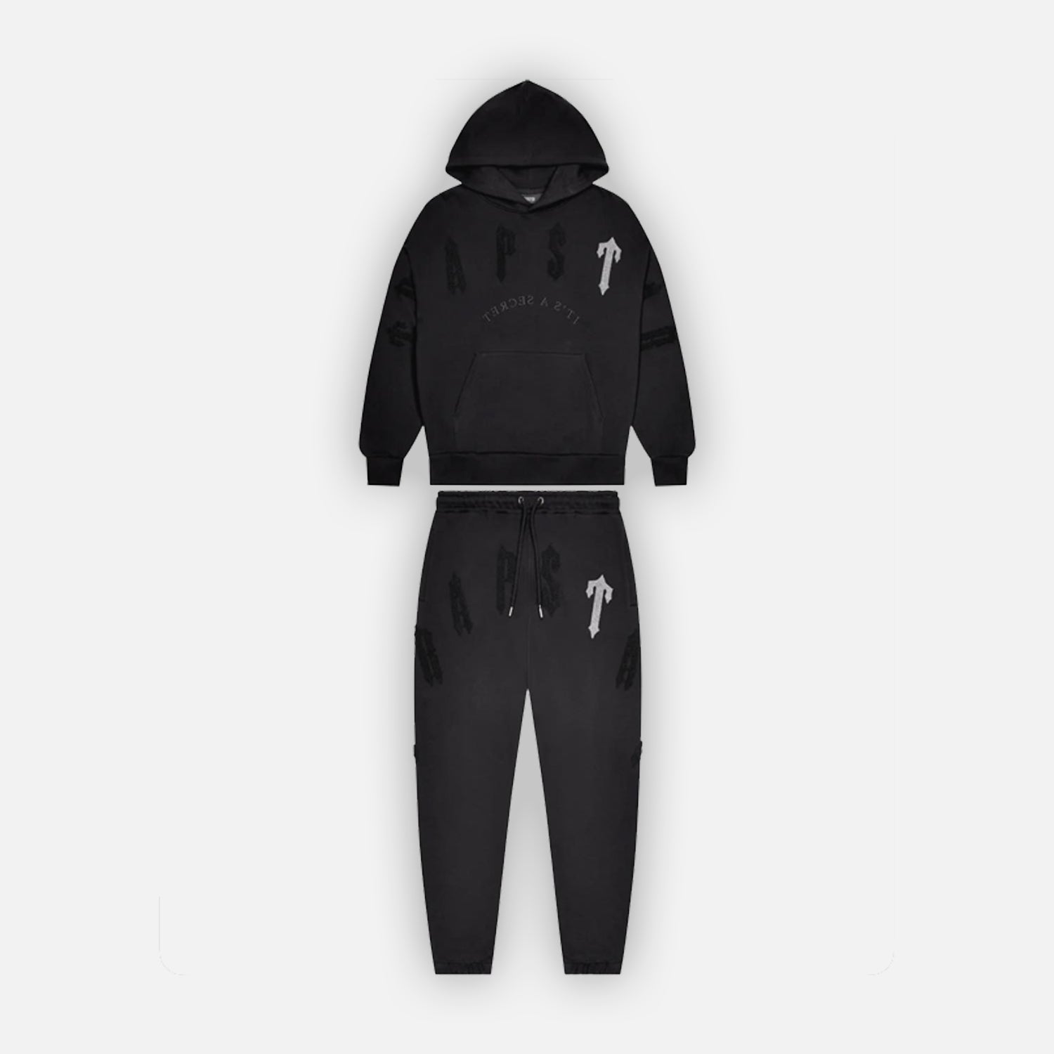 Trapstar Irongate Arch Chenille 2.0 Hooded Tracksuit - Blackout