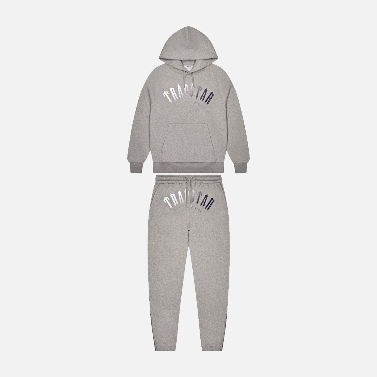 Trapstar Irongate Arch Gel Hooded Tracksuit - Grey / White