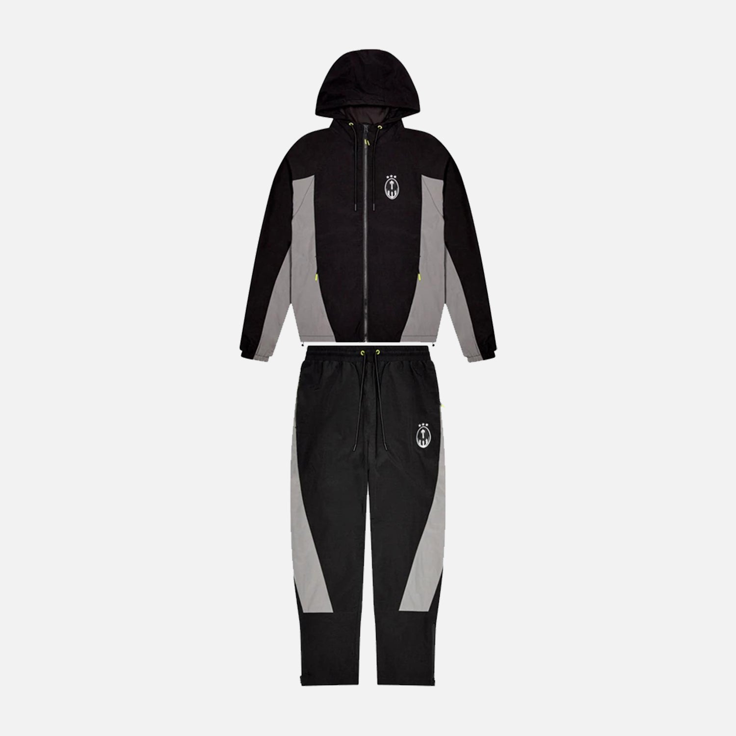 Trapstar Irongate T Crest Hooded Tracksuit - Black / Grey