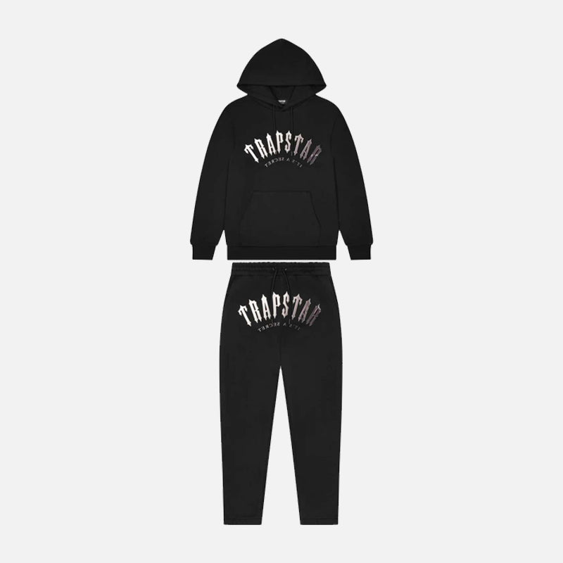 Trapstar Irongate Arch Hooded Gel Tracksuit - Black / White