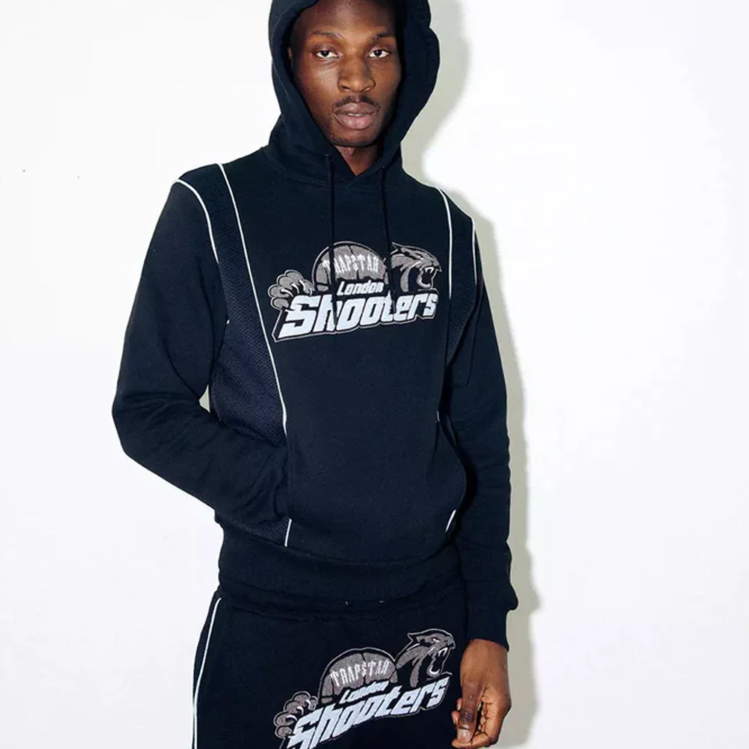 Trapstar Shooters Technical Hooded Tracksuit - Black / Blue